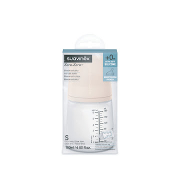 Tetero Suavinex Zero   Zero Flujo Lento 0m+ 180 ml x 1 und  