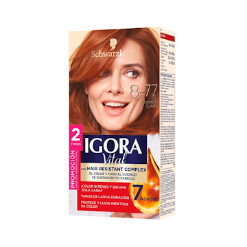 Tinte Igora Vital 8-77 Cobrizo Claro Caja x 1 und  