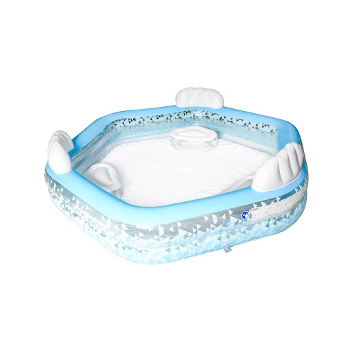 Piscina Familiar Inflable Hexagonal SunClub Caja x 1 Disfruta con toda tu familia esta fabulosa piscina tipo jacuzzi.