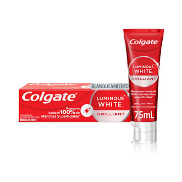 Crema Dental Blanqueadora Colgate Luminous White Brilliant Caja x 75 ml  