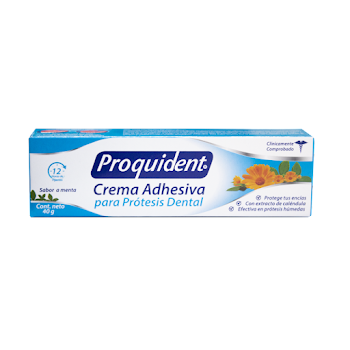 Crema Adhesiva Para Prótesis Proquident Sabor Menta x 40 gr  