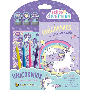 Libro El Gato de   Hojalata Sellos y Diversión Unicornios x 1 und 