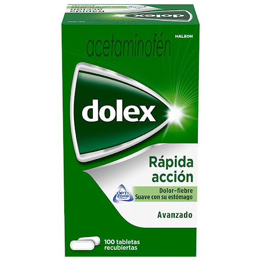 Dolex Rápida Acción Acetaminofén 500 mg Caja x 100 Tabletas