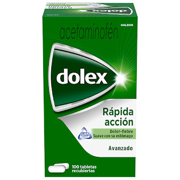 Dolex Rápida Acción Acetaminofén 500 mg Caja x 100 Tabletas  