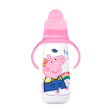 Solo Online Tetero Peppa Pig Con   Asa250ml 8ozcolor Rosado X 1 Unidad 