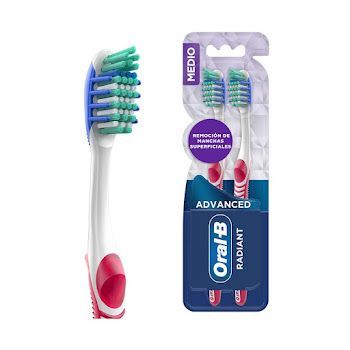 Cepillo de Dientes Oral-B Radiant con Cerdas Interdentales Blíster x 2 und  