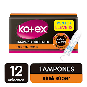Tampones Kotex Digital Super x 12 und  