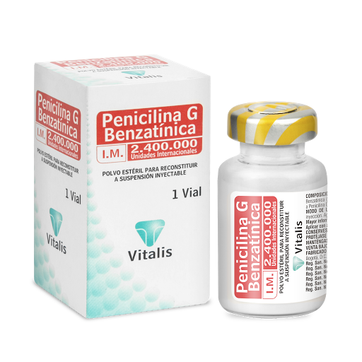 Penicilina G Benzatinica 2.400.000 UI Vitalis Caja x 1 Vial