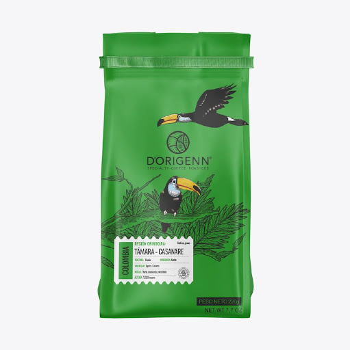 CAFE DORIGENN ORINOQUIA EN GRANO / TOSTADO  X 220 gr D-ORIGENN BOLSA x 1 Cafés especiales de las diferentes regiones de Colombia, que, por sus condiciones geográficas, microclimas y suelos tienen atributos especiales de sabor y aroma