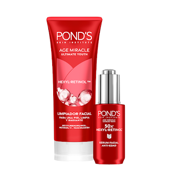 Combo Cuidado Facial Ponds Serum + Espuma Facial Limpiadora Age Miracle   