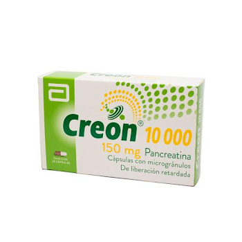 Creon 10000 Pancreatina 150 mg Abbott Caja x 20 Cápsulas  