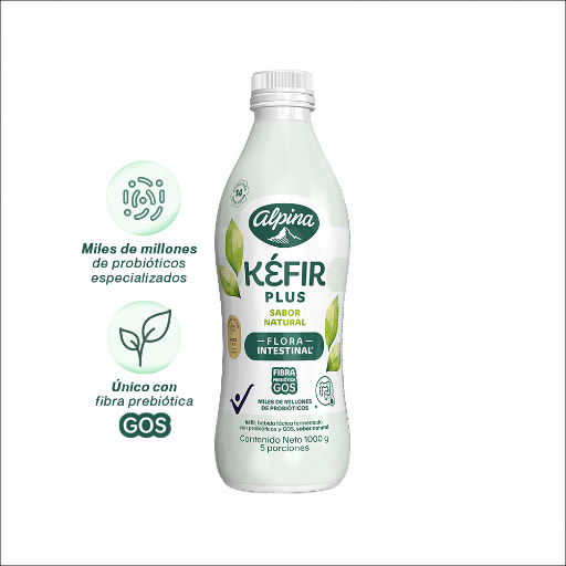 Kefir Alpina Natural Botella x 1000 gr