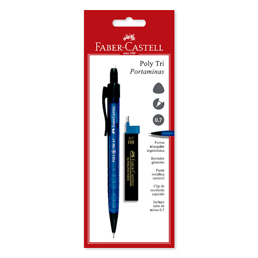 Portaminas Poly Tri Faber Castell Colores Surtidos x 1 und