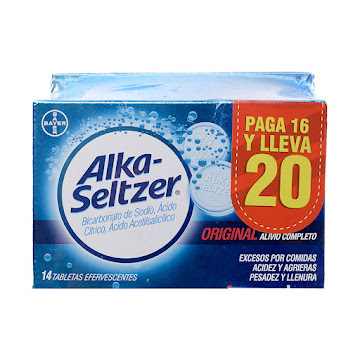 Alkaseltzer Original Acido Acetilsalicilico + Bicarbonato De Sodio + Acido Citrico Caja x 20 Tableta  