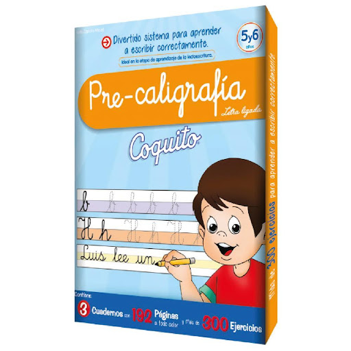 Coquito. Pack Pre Caligrafía. 3 Tomos Distribuidora Grafica Libro x 1.0 Coquito. Pack Pre Caligrafía. 3 Tomos   Colección de cuadernos de trabajo graduados en nivel básico, intermedio y avanzado cuyo objetivo es que el niño que está en la etapa de lectoescritura logre des