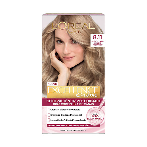 Tinte Loreal Excellence   Monotubo Tono 8.11 Caja x 1 und