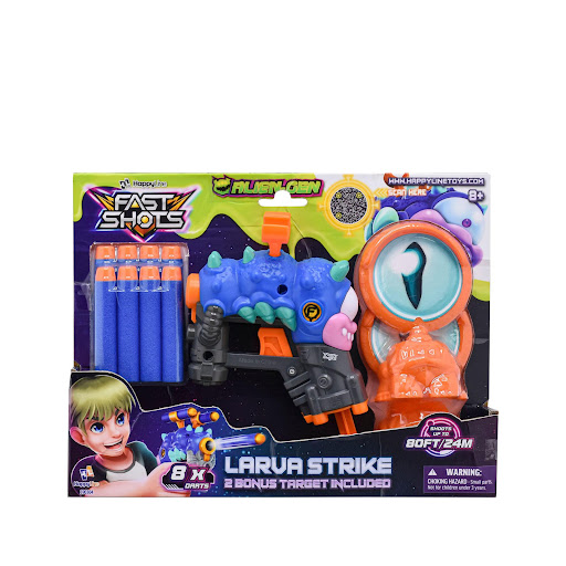 Set Lanzadores Monstruo 8 Dardos Espuma y 2 Objetivos Fast Shots Fast Shots Caja x 1 Compite cara a cara con la precisión y el poder de los lanzadores de Juguete. gana quién tenga menos impactos. La recarga es fácil y rápida ĦAgrega al carro de compras y lleva toda la diversión a casa