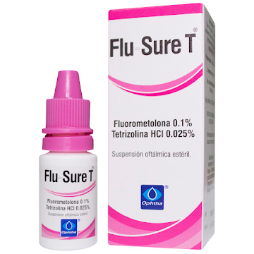 Flu-Sure T Fluorometolona + Tetrizolina HCI 0.1/0.025% Ophtha Frasco x 5 ml  