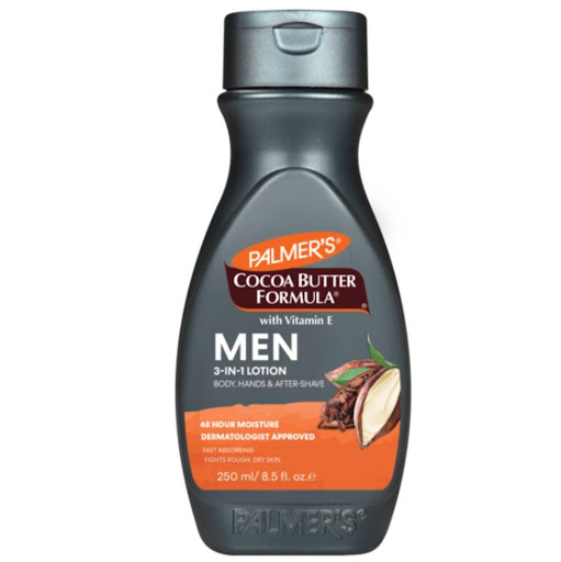 LOCION HUMECTANTE PARA HOMBRE X 250 ML PALMER´S PALMER´S 250 ML x 1 Loción para Cuerpo y Rostro para Hombres. Suaviza de forma eficaz hasta las pieles más secas y ásperas.

* Se absorbe rápidamente, sellando la humedad de la piel por 24 horas.

* Sirve tanto para el c