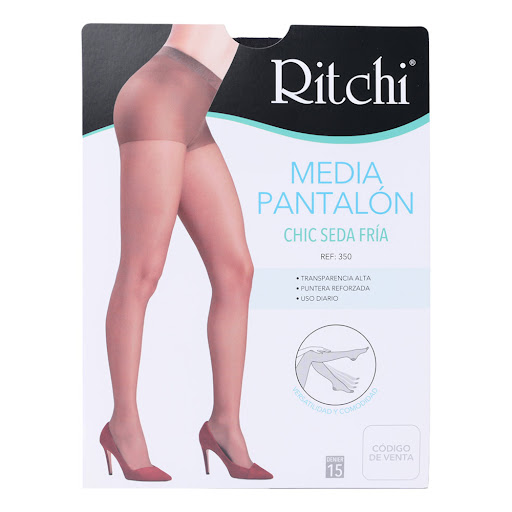 Medias Ritchi Chic Seda Fria Silk Sherr Talla L Negro x 1 und