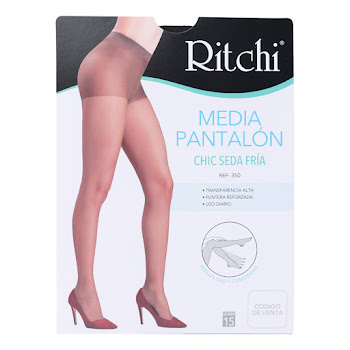 Medias Ritchi Chic Seda Fria Silk Sherr Talla L Negro x 1 und  