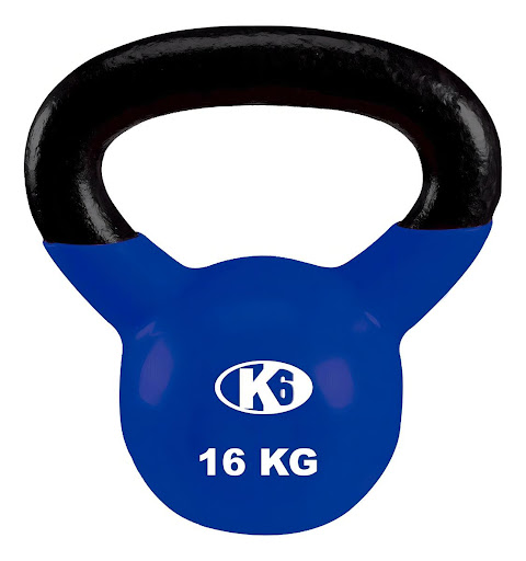 Pesa rusa k6 16 kg K6 Caja x 1 Es un excelente tonificador, mejora la agilidad gracias a que fortalece los tendones y ligamentos e incrementa la fuerza y la resistencia.La pesa rusa potencia la masa muscular y trabaja los músculos 