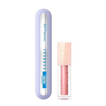 Combo Brillo Maybelline Lip Lifter Gloss Moon + Pestañina Maybelline Falsies Surreal Waterproof  
