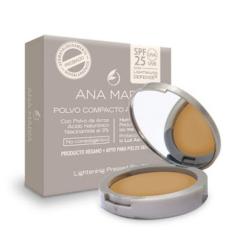 Polvo Compacto Aclarante Ana María Spf 25 Moca x 15 gr  