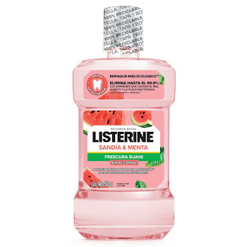 Enjuague Bucal Listerine Sandía y Menta Sin Alcohol Botella x 500 ml  