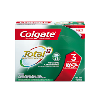 Crema Dental Colgate Total 12 Aliento Saludable Econopack X3Und    