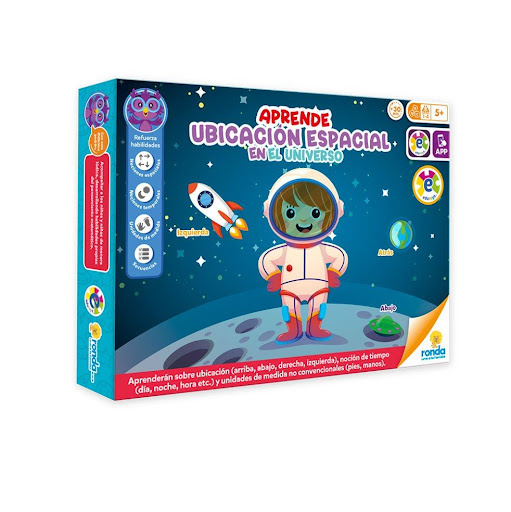 Juegos de Aprendizaje Mi Viaje Espacial Ronda Ronda Caja x 1 ¿Qué tan bueno serás para seguir las coordenadas? Aprende las nociones de tiempo y espacio con unidadesde medida no convencionales.Refuerza habilidades: Nociones espaciales + Nociones temporales + Uni