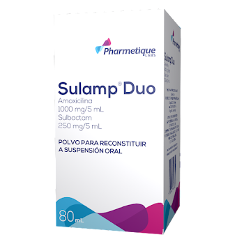 Sulamp Dúo 20G/5Ml Solución Frasco X80Ml. Amoxicilina Sulbactam         