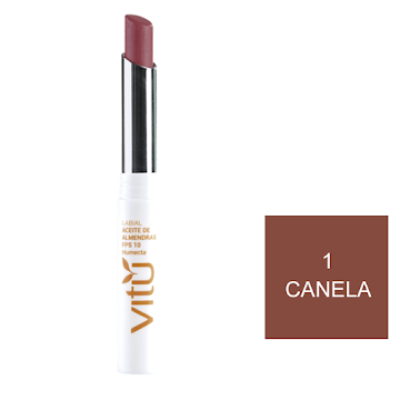 Labial Vitú Aceite De Almendras Fps10 Humecta Canela x 2 gr  