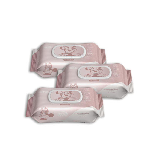 Pack x3 Pañitos Húmedos Disney Cosmos Minnie Niñas CMS Cosmos Flow-Packs x 80 Unidades undefined