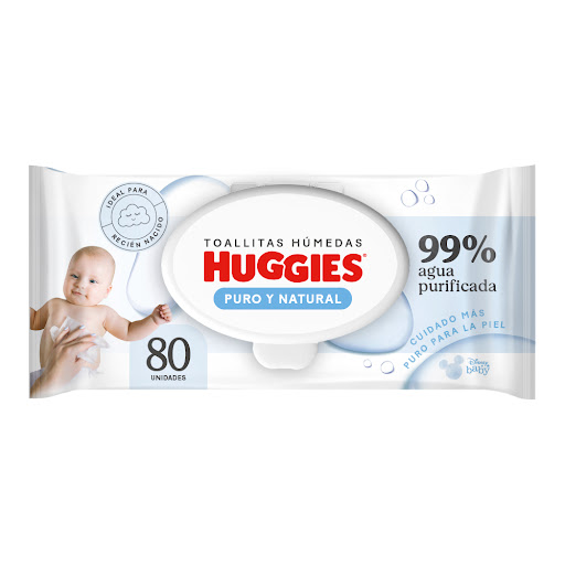 Toallitas Húmedas HUGGIES Recién Nacido Sin Alcohol x80Und              