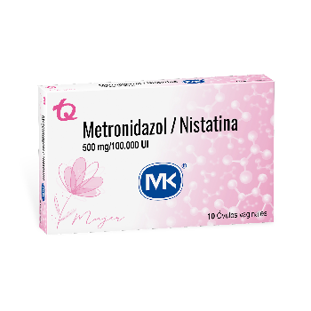 Metronidazol + Nistatina 500 mg/100.000 Ui MK Caja x 10 Óvulos  