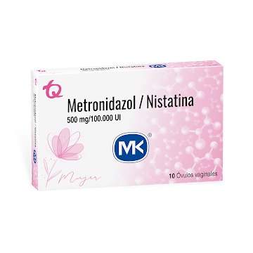 Metronidazol + Nistatina 500 mg/100.000 Ui MK Caja x 10 Óvulos  