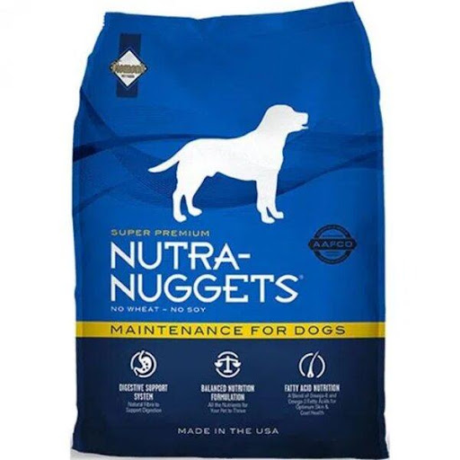 NUTRA NUGGETS C MANTENIMIENTO 3 KG NUTRA NUGGETS  x 1 La fórmula de mantenimiento Nutra-Nuggets, para perros adultos con niveles normales de actividad física y perros de rendimiento durante los períodos de descanso, está diseñada para ayudar a satisfacer