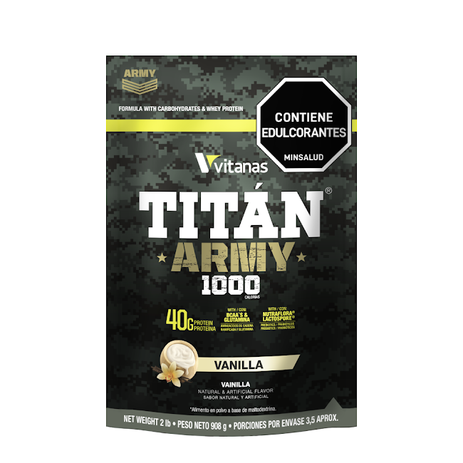 Proteína Titan Army Sabor Vainilla Bolsa x 908 gr  