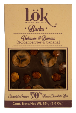 Solo Online Bark Lök Chocolate 70%   Uchuva-Banano 85 G 