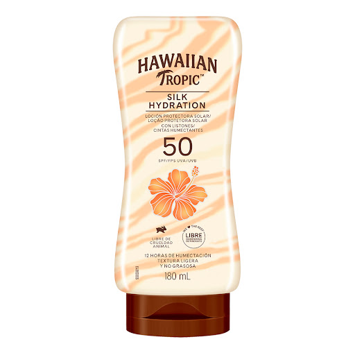 Protector Solar Hawaiian Tropic Locion Latam Silk Hydration Fps 50 Frasco x180 ml