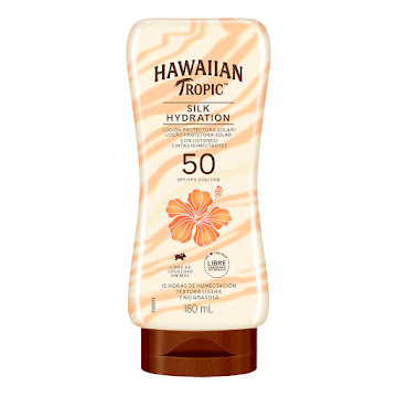 Protector Solar Hawaiian Tropic Locion Latam Silk Hydration Fps 50 Frasco x180 ml  