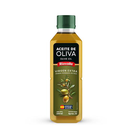 Aceite de Oliva Extra Virgen Riovalle Megamarket Botella x 1 Aceite de Oliva Extra Virgen RIOVALLE X 500 ml, prensado para conservar aroma y sabor natural. Rico en antioxidantes y grasas saludables. Ideal para ensaladas, pastas y cocina gourmet. RIOVALLE garant