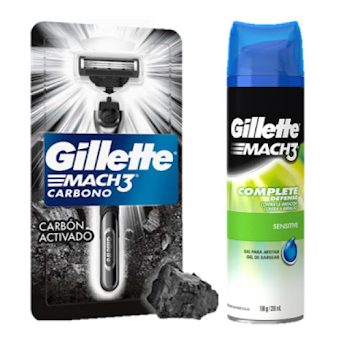 20% Combo Gillette máquina+gel  