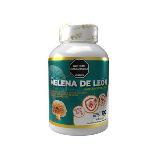 Melena de León x100 Tabletas – Memoria y Enfoque NATURAL HEALTH PASTILLERO x 1 Suplemento con extracto premium que apoya la memoria, la concentración y el rendimiento mental. Ideal para favorecer la claridad mental y el bienestar cognitivo en la rutina diaria.
