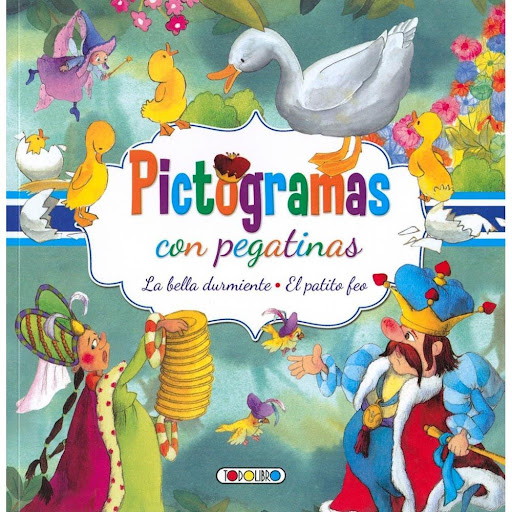 Pictogramas Con Pegatinas: La Bella Durmiente, El Patito Feo Todo Libro Libro x 1.0 La bella durmiente / El patito feo  Colección: Pictogramas con pegatinas Encuadernación: Cartulina plastificada brillo, interior con pegatinas ISBN: 9788417695545 Tamaño: 21 x 21 Páginas: 80 Idioma: C