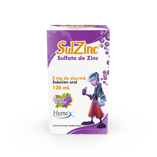 Sulzinc Sulfato Zinc 2mg Humax Frasco x 120 ml