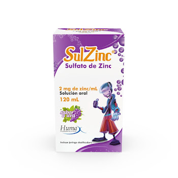 Sulzinc Sulfato Zinc 2mg Humax Frasco x 120 ml  
