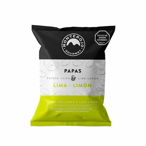 Papas Monterojo Lima   Limón Paquete x 100 gr