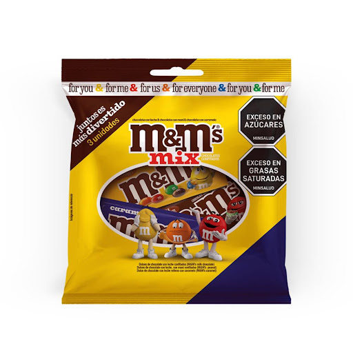 Chocolates M&M Surtido Paquete x 3 und
